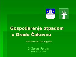 Gospodarenje otpadom grad Čakovec